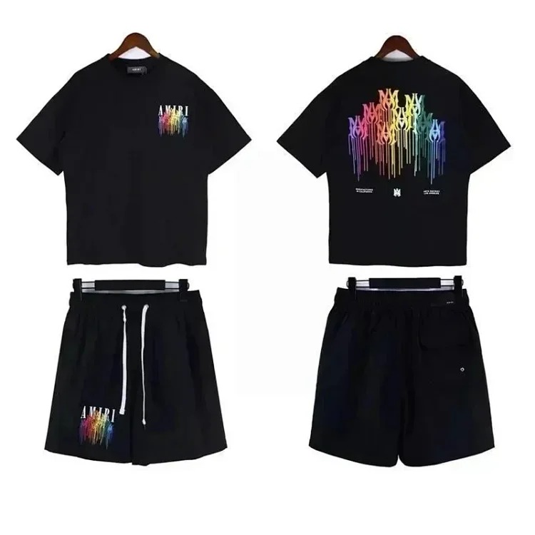 New fashionable and versatile short-sleeved sweatshirt suit-gs image 4