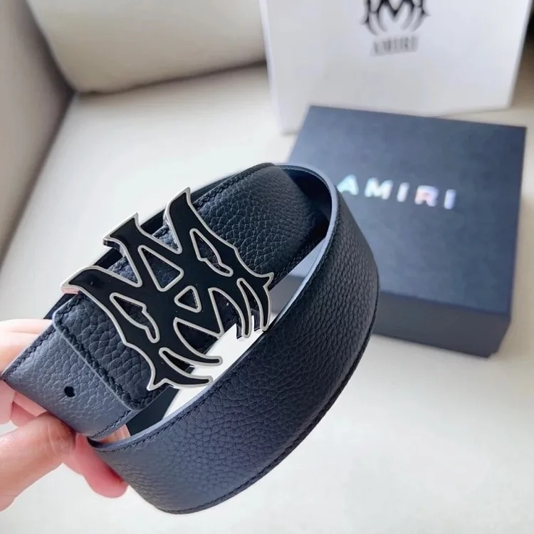 Ax double-sided cowhide belt with image 4