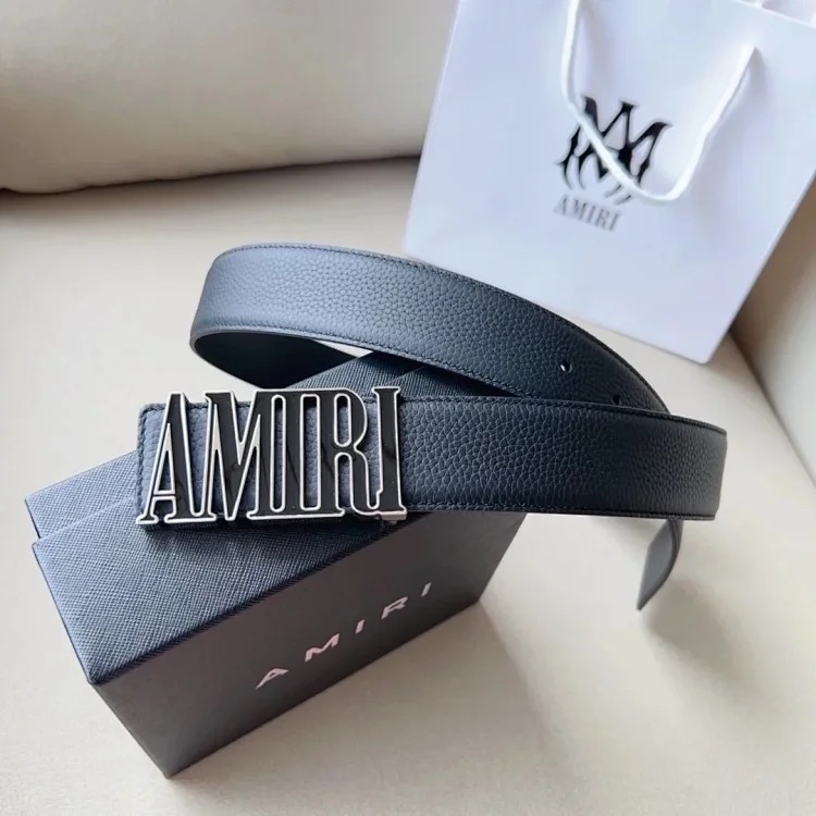 Ax double-sided cowhide belt with image 6