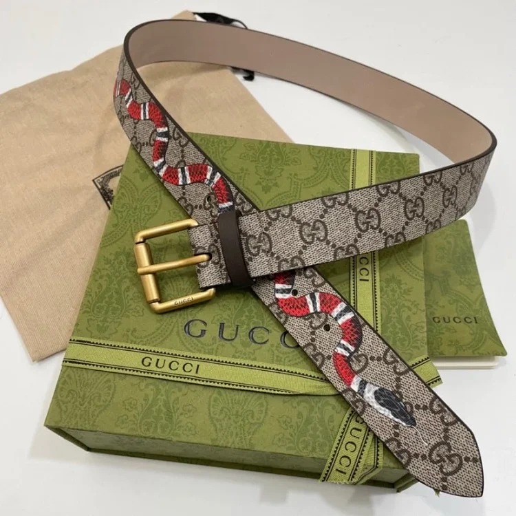 Gu coral snake print 3.5CM belt