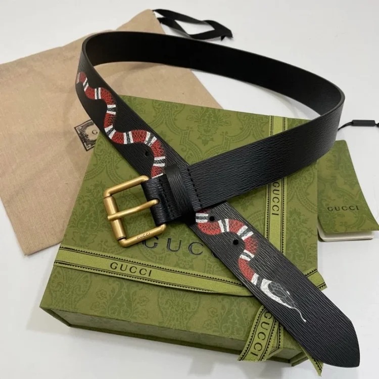 Gu coral snake print 3.5CM belt