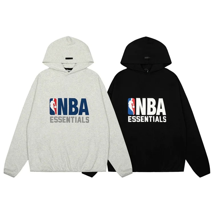 Fear of God FOG multi-line ESSE joint N-BA three-dimensional silicone plus velvet loose hoodie set