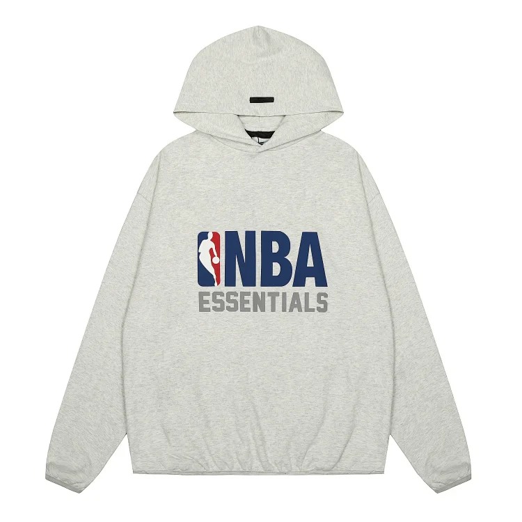 Fear of God FOG multi-line ESSE joint N-BA three-dimensional silicone plus velvet loose hoodie set image 2