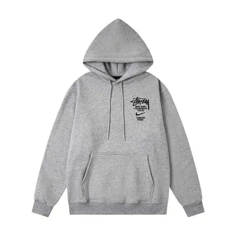 Stussy co-branded men's and women's embroidered knitted sweatpants and sweatshirts