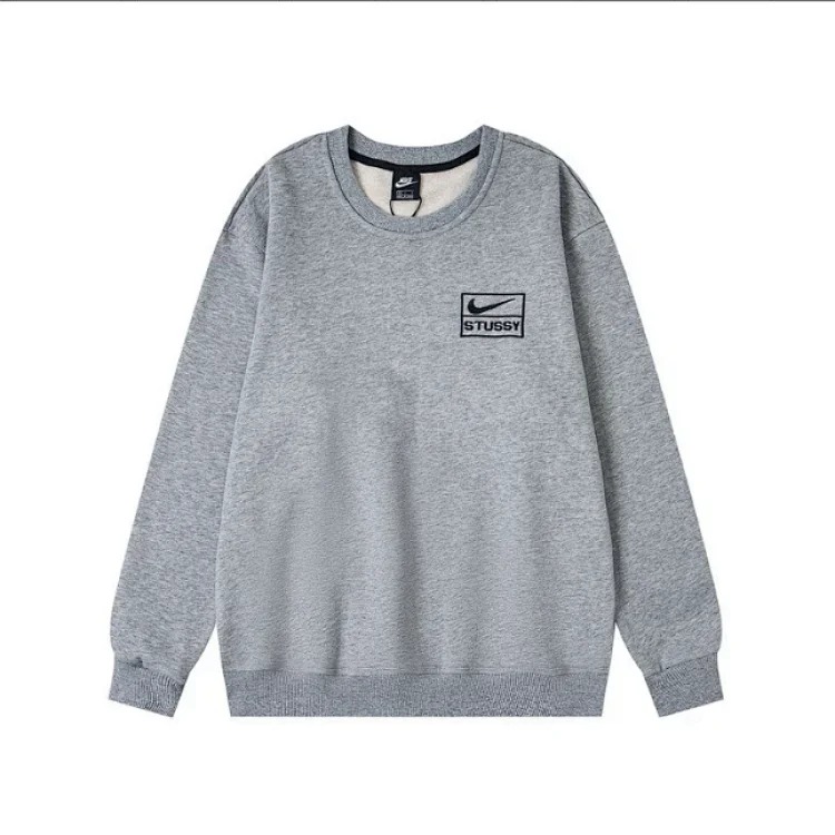 Stussy co-branded men's and women's embroidered knitted sweatpants and sweatshirts