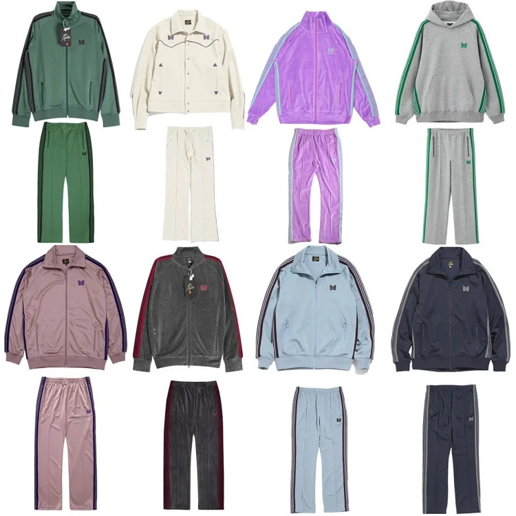Gucci Butterfly embroidery Nee sports suit for men and women striped webbing casual sportswear and sweatpants