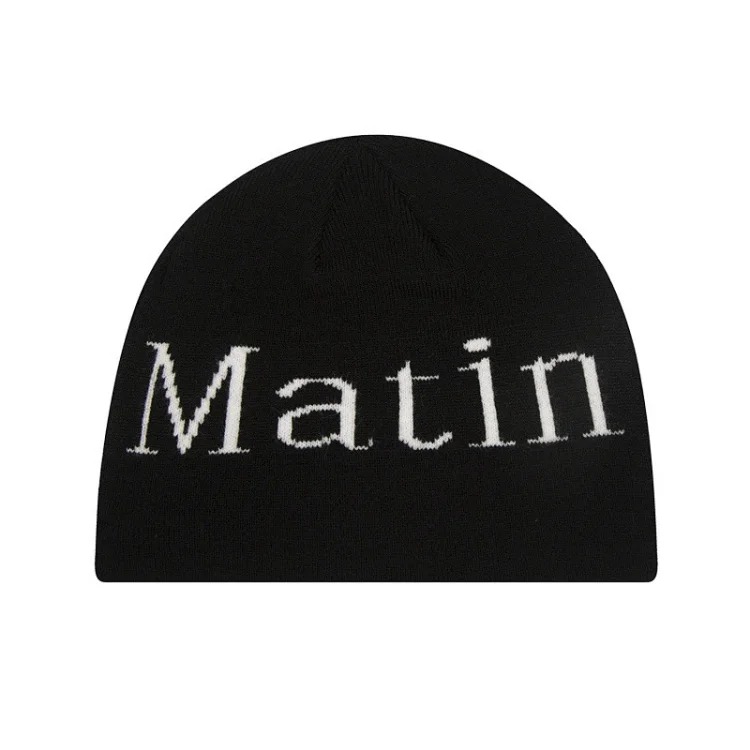 Korean trendy brand matin kim hat Jang Kyu-jin same style MK letter woolen hat knitted hat matinkim