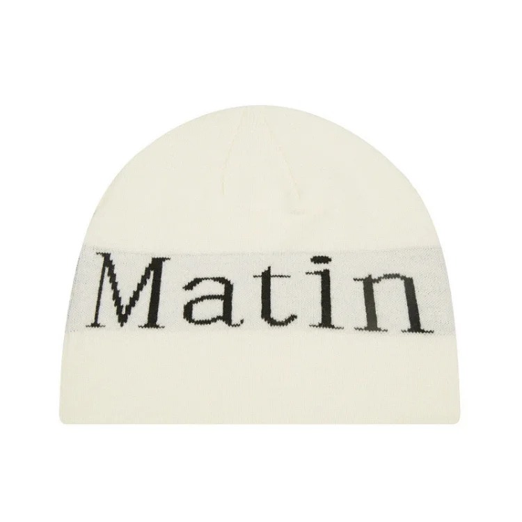 Korean trendy brand matin kim hat Jang Kyu-jin same style MK letter woolen hat knitted hat matinkim