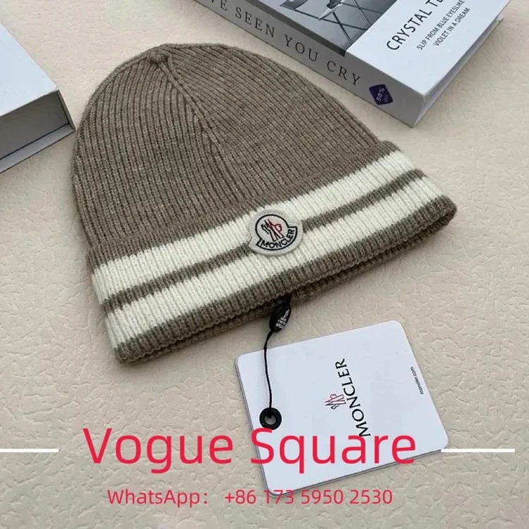 Mon genuine wool-blend color-block knit hat image 5