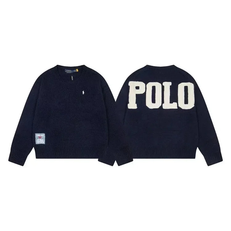 Ralph Lauren Embroidered Crew Neck Knit Sweater