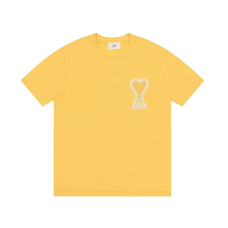 AMI Macaron Color Big Heart Short-Sleeve