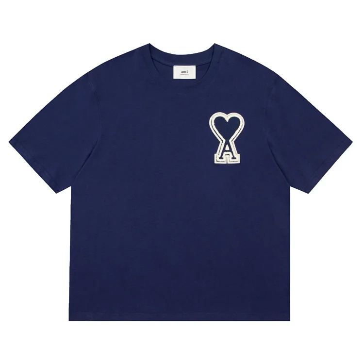 AMI Macaron Color Big Heart Short-Sleeve