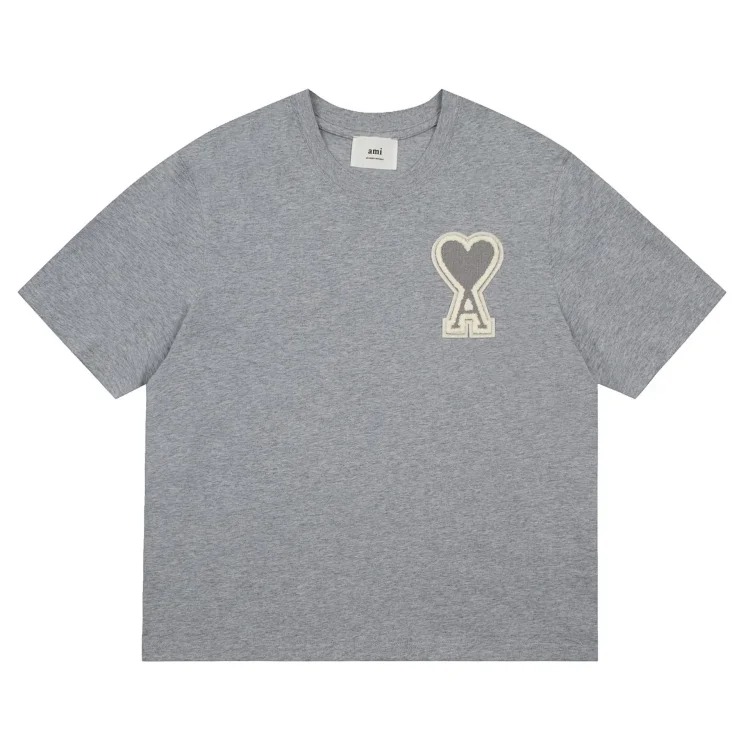 AMI Macaron Color Big Heart Short-Sleeve