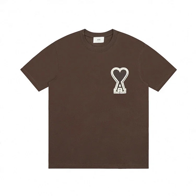 AMI Macaron Color Big Heart Short-Sleeve