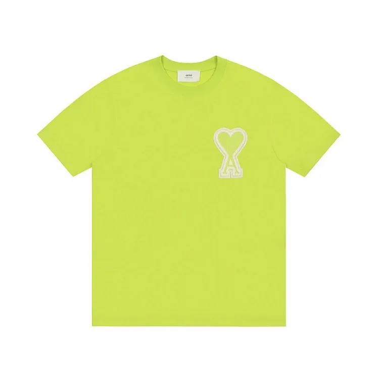 AMI Macaron Color Big Heart Short-Sleeve