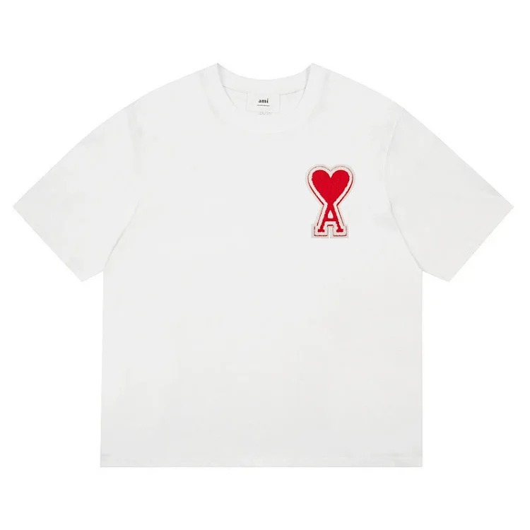 AMI Macaron Color Big Heart Short-Sleeve