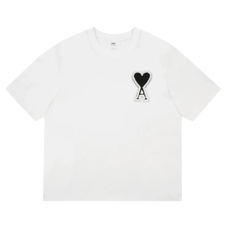 AMI Macaron Color Big Heart Short-Sleeve