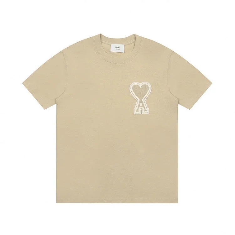 AMI Macaron Color Big Heart Short-Sleeve