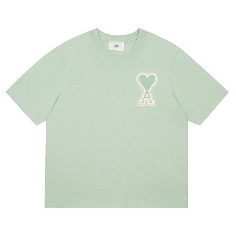 AMI Macaron Color Big Heart Short-Sleeve