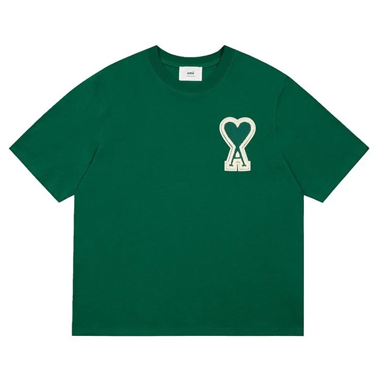 AMI Macaron Color Big Heart Short-Sleeve