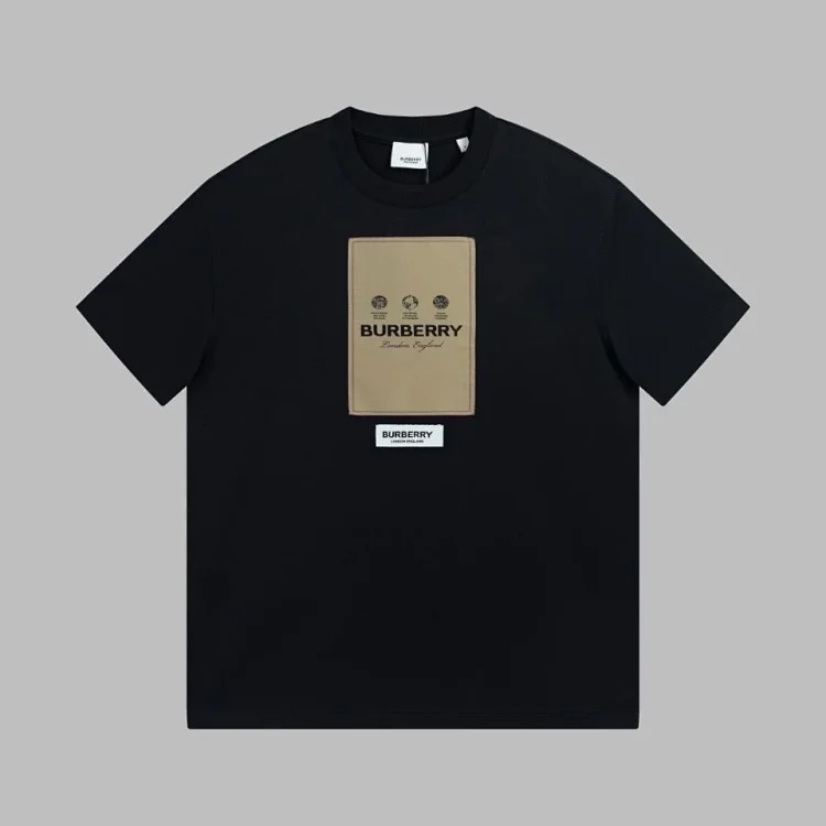 BR label patch loose cotton t-shirt