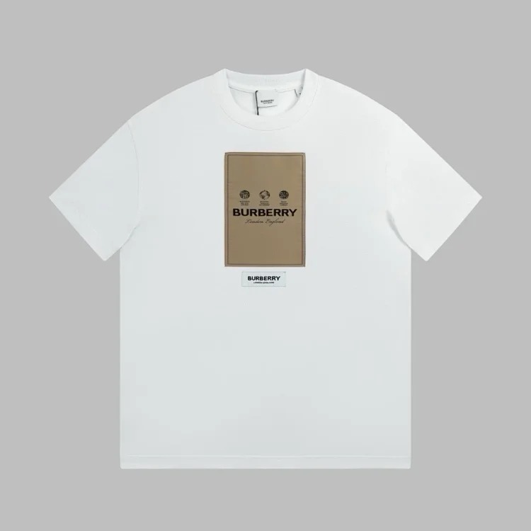 BR label patch loose cotton t-shirt
