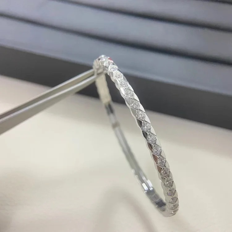 High Xiaoxiangjia rhombus full diamond thick gold plating non-fading bracelet COCO Xiaohongshu same style bracelet for women