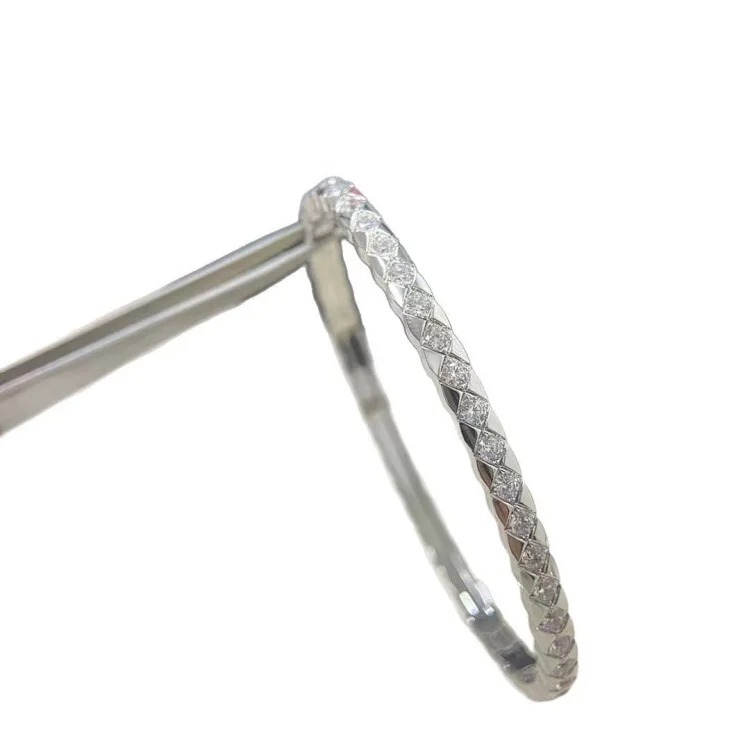 High Xiaoxiangjia rhombus full diamond thick gold plating non-fading bracelet COCO Xiaohongshu same style bracelet for women