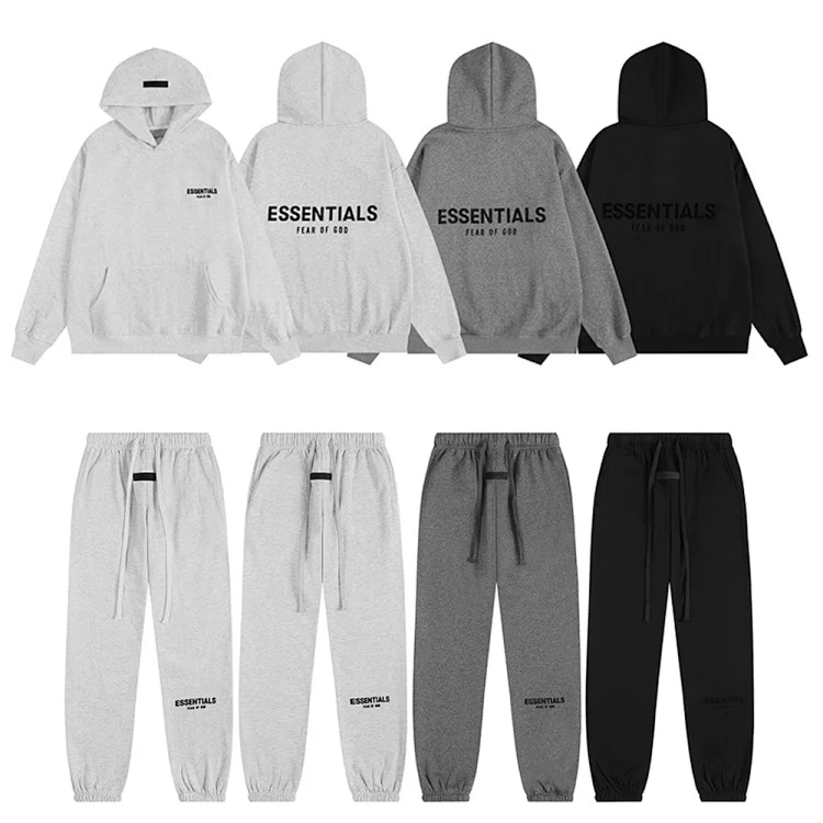 European and American trendy brand ESSENTIALS loose hooded fleece sweatshirt for men