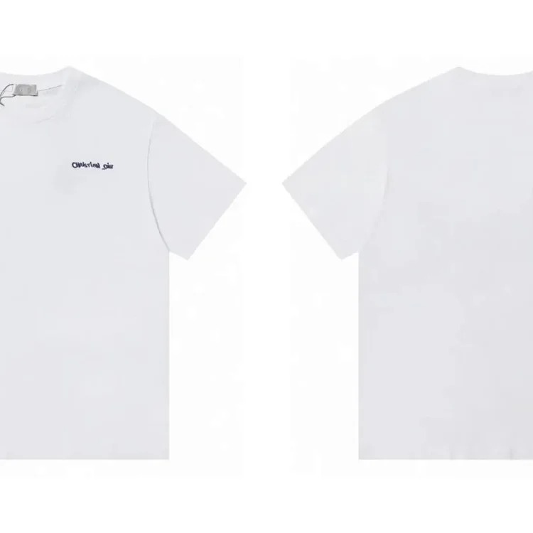 Djia spring and summer letter logo printed short-sleeved 240g double yarn fabric short-sleeved T-shirt for men and women(pic2) Djia spring and summer letter logo printed short-sleeved 240g double yarn fabric short-sleeved T-shirt for men and women