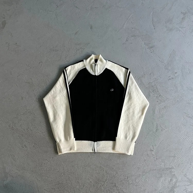 Alcatraz style American street hip-hop embroidered letters stand collar zipper cardigan sweater men's trendy brand jacket image 3