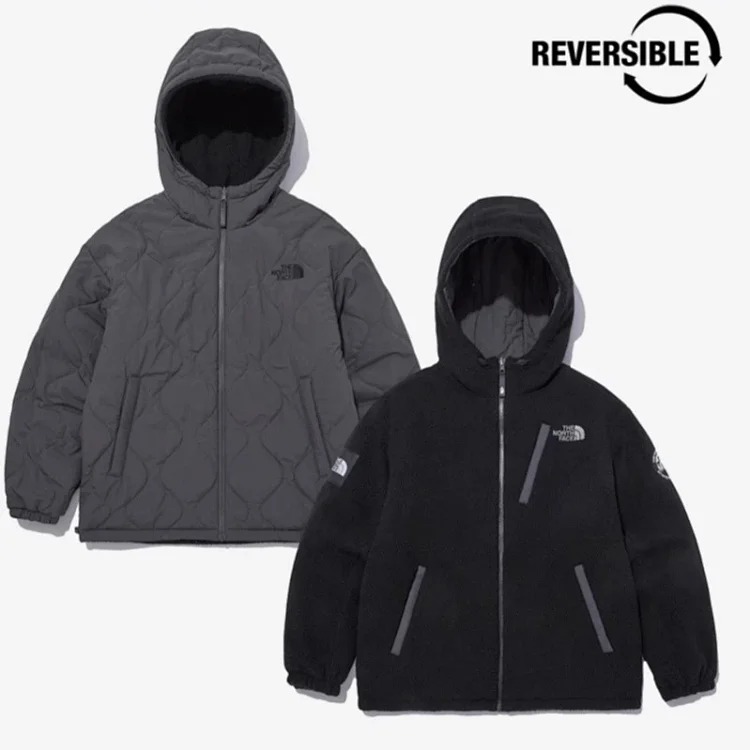 Autumn and winter polar fleece jacket reversible loose plus velvet thickened hooded cotton coat lamb plush