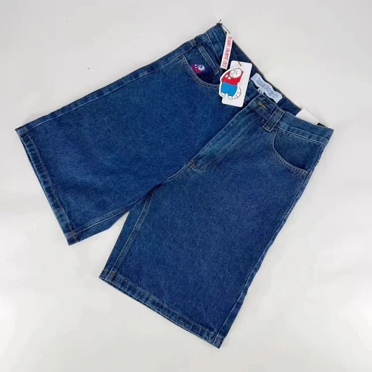 Polar skateboard big boy embroidered jeans shorts image 2