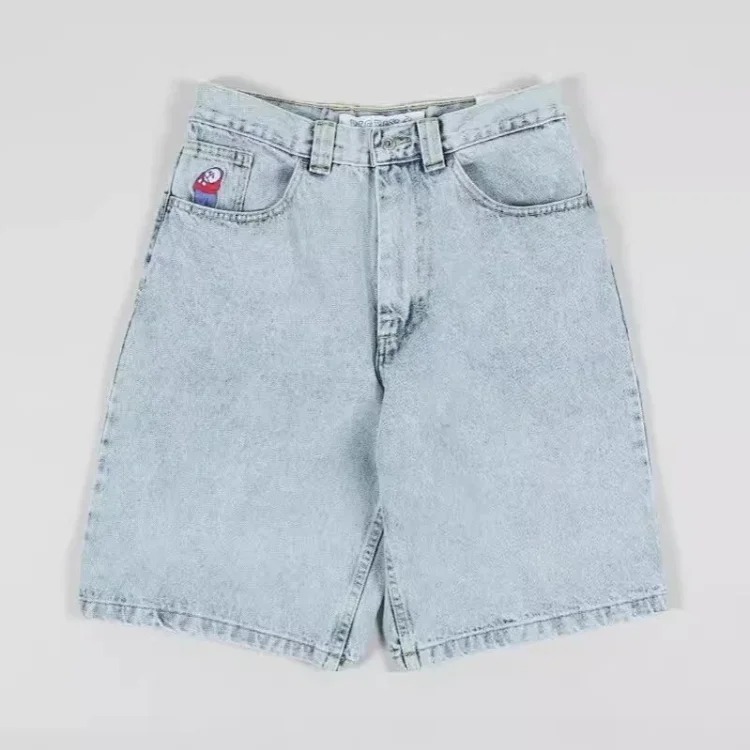 Polar skateboard big boy embroidered jeans shorts image 3