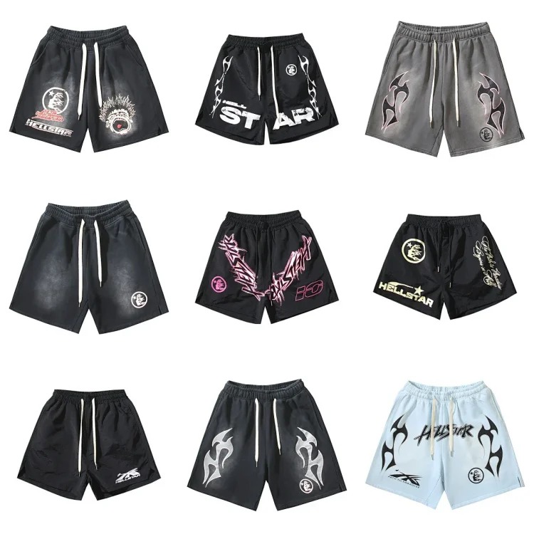 Hellstar washed distressed casual shorts