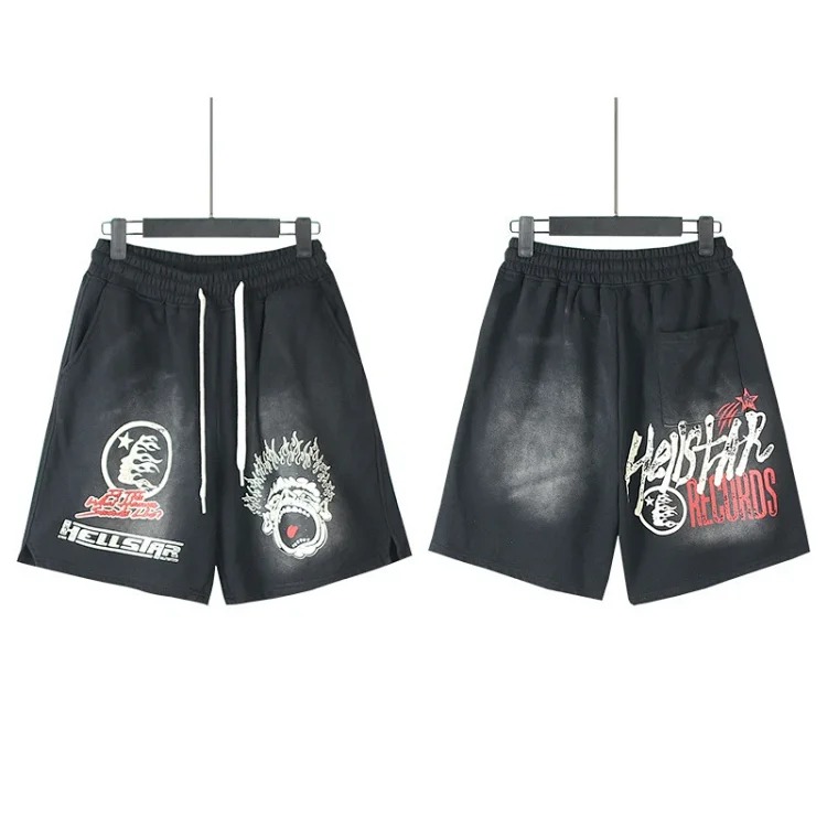 Hellstar washed distressed casual shorts image 6