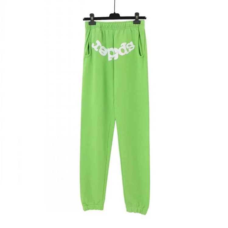 SP5der spider web three-dimensional foam casual sports sweatshirt trousers suit for men and women