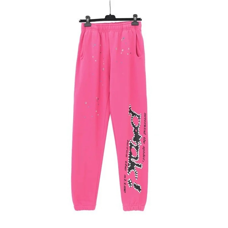 SP5der spider web three-dimensional foam casual sports sweatshirt trousers suit for men and women