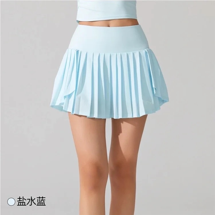 Alo sports short skirt for women outdoor anti-exposure pleated half-length fitness running badminton golf tennis skirt