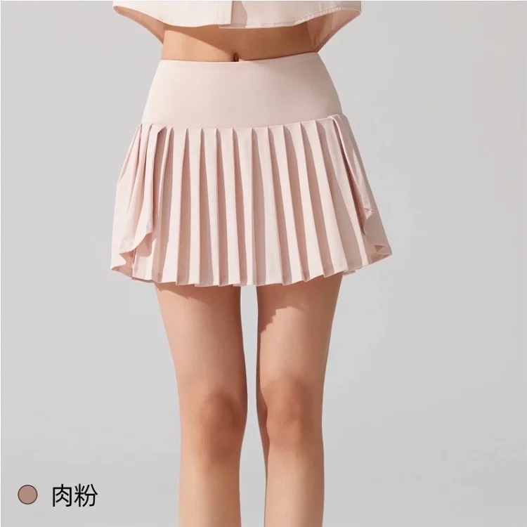 Alo sports short skirt for women outdoor anti-exposure pleated half-length fitness running badminton golf tennis skirt