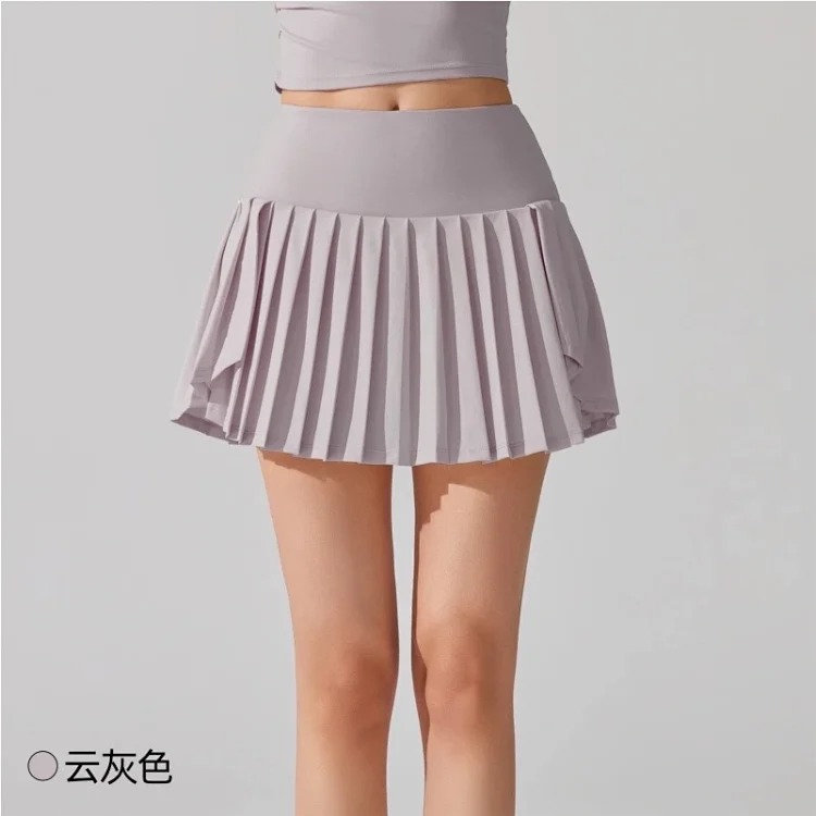 Alo sports short skirt for women outdoor anti-exposure pleated half-length fitness running badminton golf tennis skirt