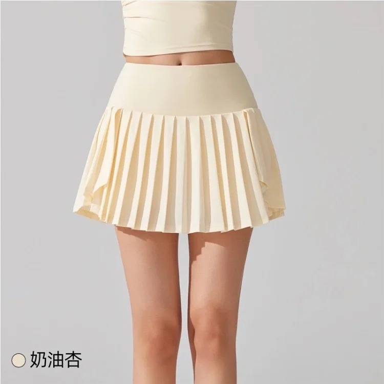 Alo sports short skirt for women outdoor anti-exposure pleated half-length fitness running badminton golf tennis skirt