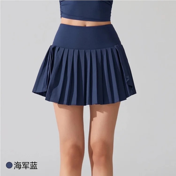 Alo sports short skirt for women outdoor anti-exposure pleated half-length fitness running badminton golf tennis skirt