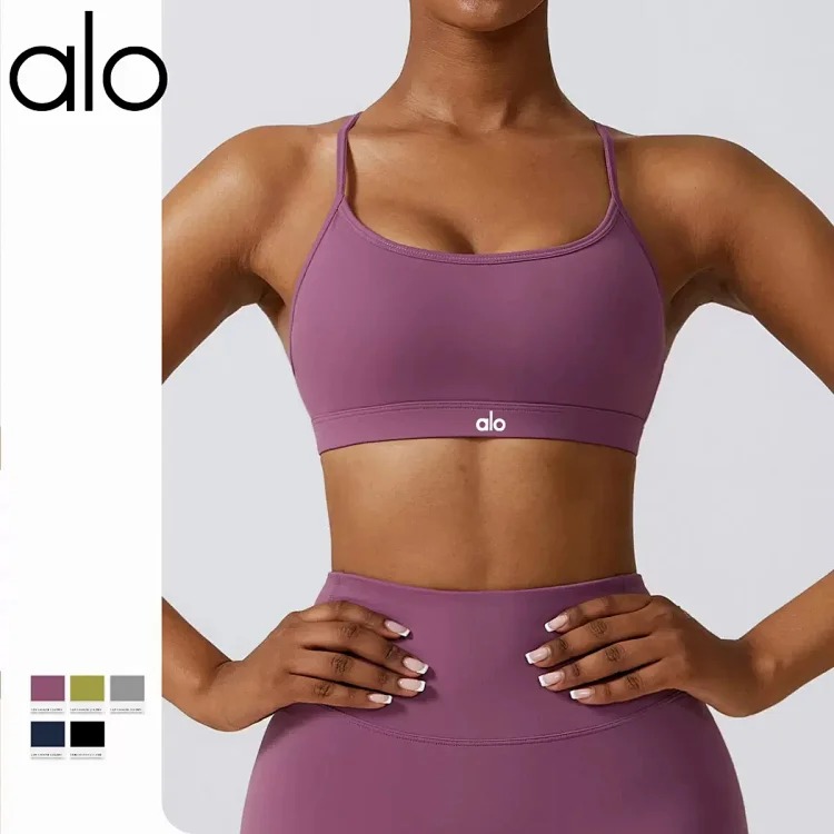Alo yoga new women's yoga vest shock-proof high-intensity Pilates running outdoor fitness sports underwear 8347