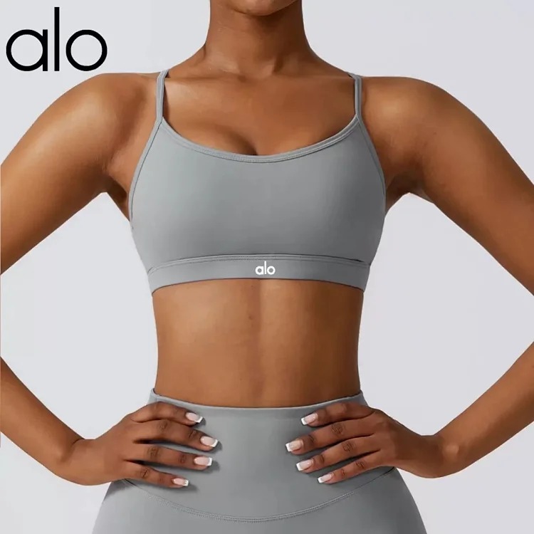 Alo yoga new women's yoga vest shock-proof high-intensity Pilates running outdoor fitness sports underwear 8347
