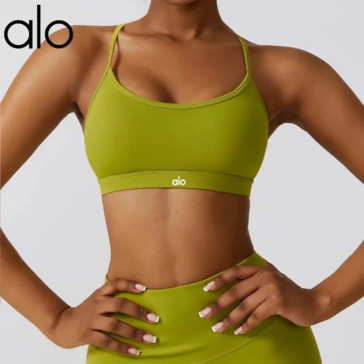Alo yoga new women's yoga vest shock-proof high-intensity Pilates running outdoor fitness sports underwear 8347