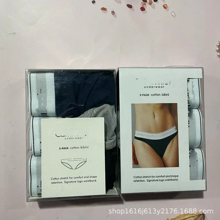 Guess the fast selling 3 letter C headlines wide-brimmed underwear briefs nibbling on the mid-waist You Tongchao brand pure cotton women's gift box