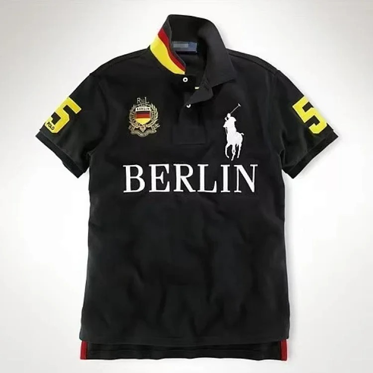 Polo Ralph Lauren lapel embroidered city style T-shirt short sleeve