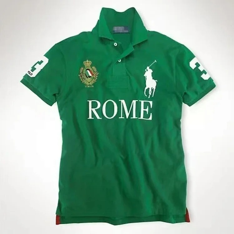 Polo Ralph Lauren lapel embroidered city style T-shirt short sleeve