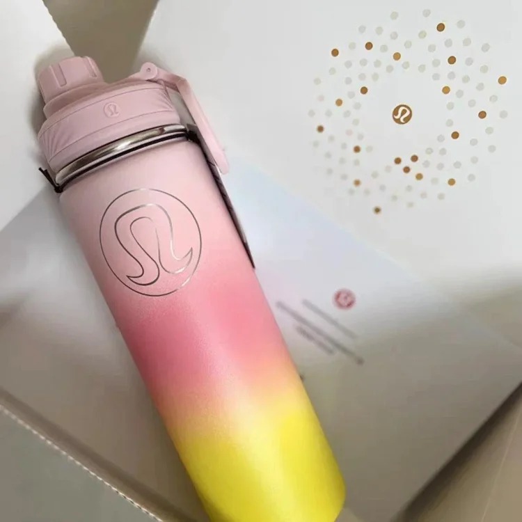 Lulu Sports Water Bottle Outdoor Insulated Cup Yoga Water Cup 710ML Large Capacity for Men and Women